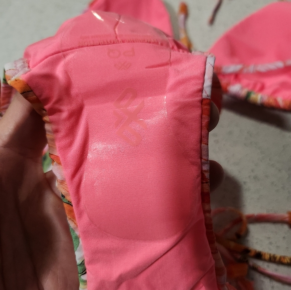 PQ SWIM Flora Embellished Bikini Top M/Bottom L - Picture 13 of 16